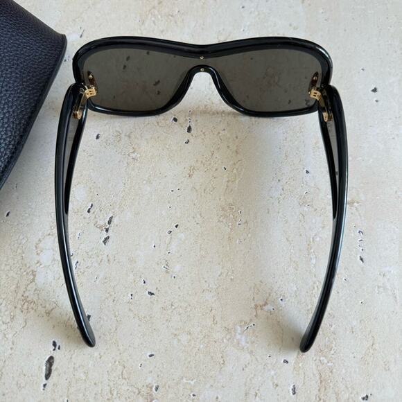 New! LOEWE LW40131I 01C Square Mask Sunglasses, Black, Authentic - Picture 8 of 14